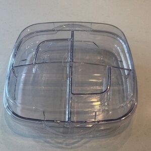 Pampered Chef Clear Plastic Divided Food Storage Container